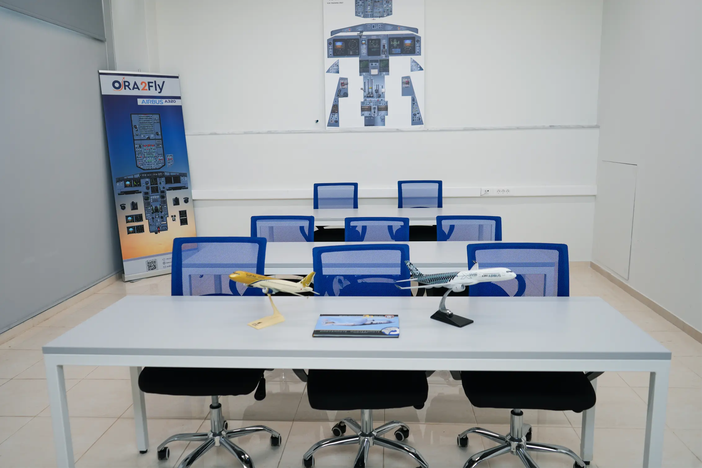 Visitors enjoying the briefing area